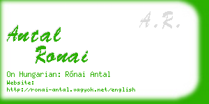antal ronai business card