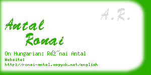 antal ronai business card